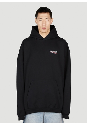 Balenciaga Political Campaign Hooded Sweatshirt - Man Sweatshirts Black Xl