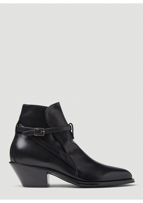 Saint Laurent Ratched 45 Leather Ankle Boots - Woman Boots Black Eu - 36