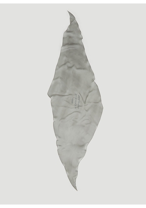 Acne Studios Logo Print Silk Scarf - Man Scarves Grey One Size