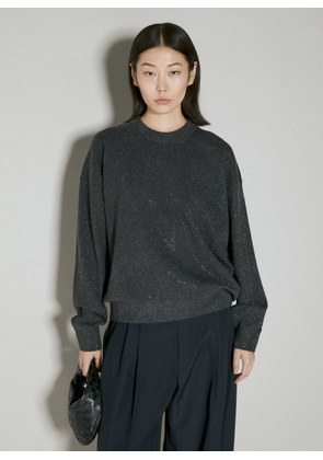 Alexander Wang Crystal Sweater - Woman Sweatshirts Grey Xs