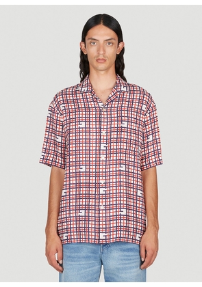 Gucci Square G Tartan Print Linen Shirt - Man Shirts Red It - 48