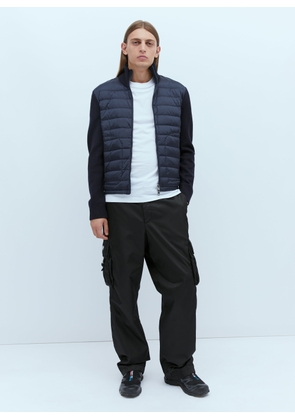 Moncler Logo Patch Zip-up Cardigan - Man Jackets Navy S