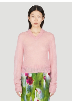 Acne Studios Mohair Knit Sweater - Woman Knitwear Pink Xs