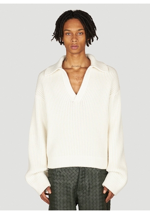 Bottega Veneta Polo Collar Sweater - Man Knitwear Cream M