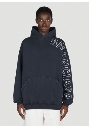 Balenciaga Logo Print Hoodie - Man Sweatshirts Black 1