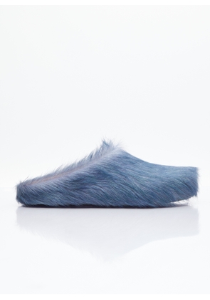 Marni Fussbett Sabot Hairy Mules - Man Slip Ons Blue Eu - 43