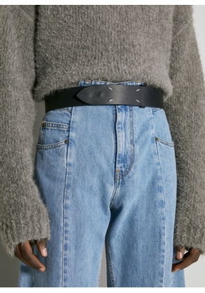 Maison Margiela Four Stitches Leather Belt -  Belts Black 90