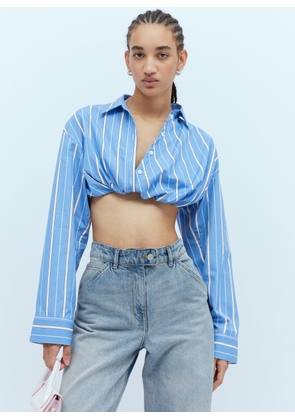 Jacquemus Le Chemise Bahia Stripe Shirt - Woman Shirts Blue Fr - 40