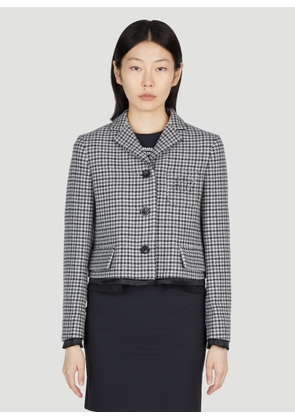 Miu Miu Tweed Cropped Blazer - Woman Blazers Grey It - 40