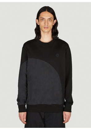 Moncler Tonal Panel Sweatshirt - Man Sweatshirts Black M