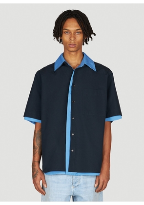 Bottega Veneta Double Layer Shirt - Man Shirts Blue Eu - 48