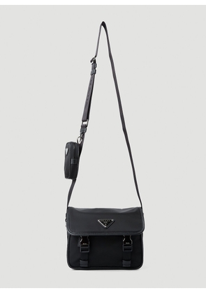 Prada Re-nylon Messenger Crossbody Bag - Man Crossbody Bags Black One Size