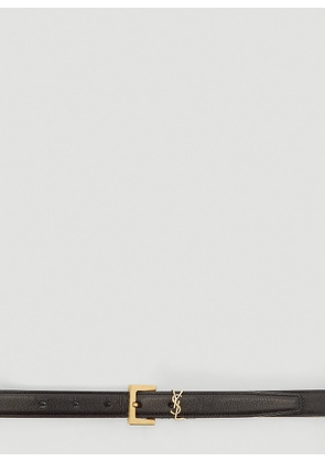 Saint Laurent Monogram Belt - Woman Belts Black 105