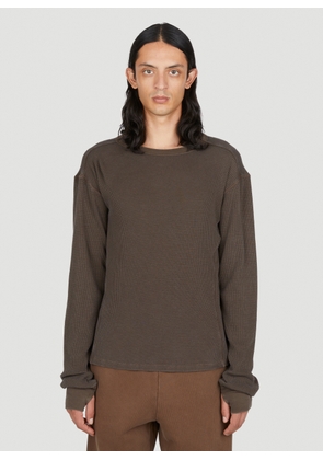 Entire Studios Thermal Long Sleeve T-shirt - Man T-shirts Brown Xs