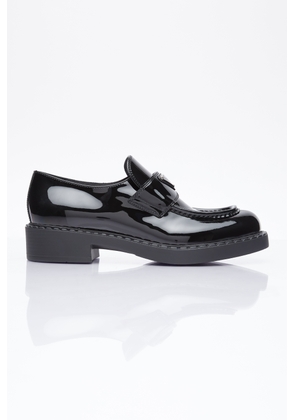 Prada Logo Plaque Loafers - Woman Loafers Black Eu - 40