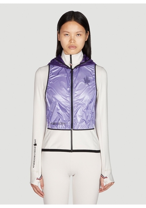 Moncler Grenoble Zip Gilet Track Jacket - Woman Sweatshirts Purple S