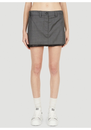Miu Miu Grisaille Skirt - Woman Skirts Grey It - 40