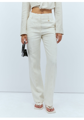 Jacquemus Le Pantalon Ficelle Pants - Woman Pants Cream Fr - 40