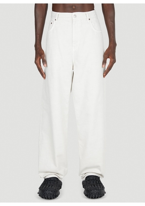 Balenciaga Wide Leg Jeans - Man Jeans Cream M