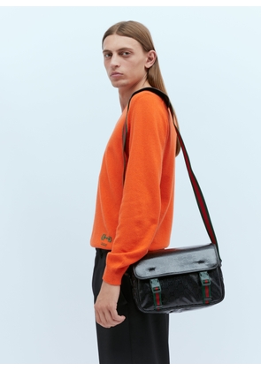 Gucci Gg Crystal Messenger Bag - Man Crossbody Bags Black One Size