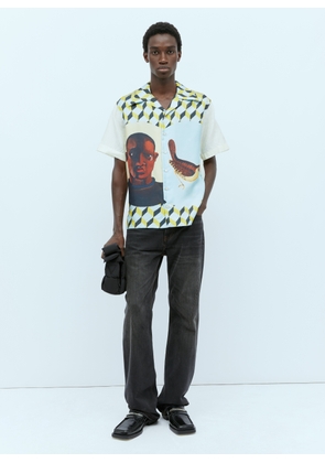 Wales Bonner Birdsong Silk Shirt - Man Shirts Cream It - 50