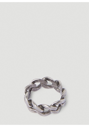 Maison Margiela Antiqued Curb Chain Ring - Man Jewellery Silver 08