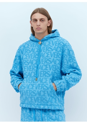 Versace Terry Logo Jacquard Sweatshirt - Man Sweatshirts Light Blue S