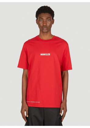 7 Moncler FRGMT Hiroshi Fujiwara Logo Print T-shirt - Man T-shirts Red M