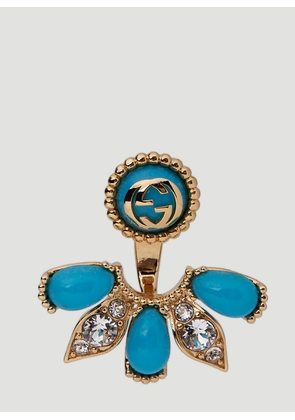 Gucci Resin Crystal Earring - Woman Jewellery Gold One Size