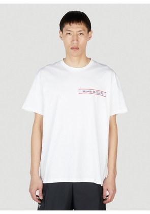 Alexander McQueen Logo Tape T-shirt - Man T-shirts White Xl