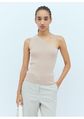 Max Mara One-shoulder Knit Top - Woman Tops Pink Xs