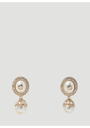 Gucci Interlocking G Pearl Earrings - Woman Jewellery Silver One Size