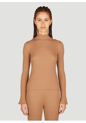Moncler Polo Neck Sweater - Woman Knitwear Brown M