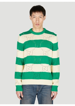 Gucci Striped Sweater - Man Knitwear Green M