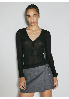 Durazzi Milano Cashmere Long-sleeve Top - Woman Tops Black S