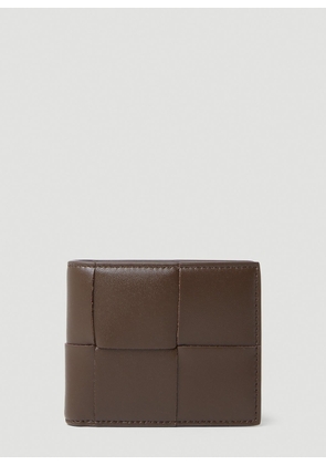 Bottega Veneta Intreccio Bi-fold Wallet - Man Wallets & Cardholders Brown One Size