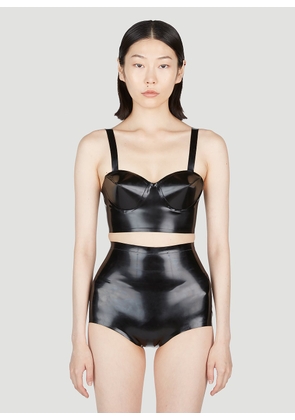 Maison Margiela Latex Balconette Bra - Woman Underwear Black It - 40