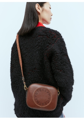 Stella McCartney Logo Mini Camera Bag - Woman Shoulder Bags Brown One Size