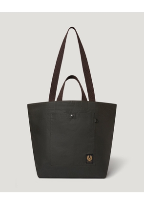 Belstaff Tote Bag Men's Waxed Cotton Faded Olive One Size