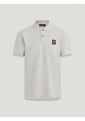Belstaff Polo Men's Cotton Pique Old Silver Heather Size XL
