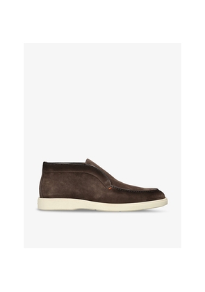 Mens Santoni Detroit Slip-On Suede Desert Boots