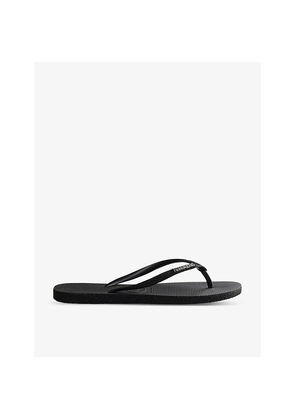 Womens Havaianas Slim Glitter II Rubber Flip Flops