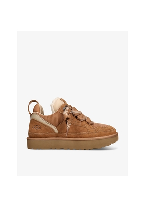 Womens UGG Lowmel Suede and Mesh Low-Top Trainers