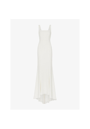 Womens Whistles Mia Square-Neck Crepe Wedding Gown