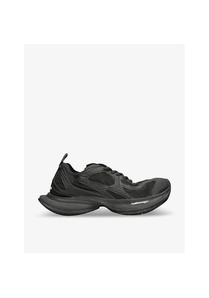 Womens Balenciaga Circuit Runner Mesh and Faux-Leather Low-Top Trainers
