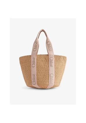Womens Chloe Woody Large Paper Tote Bag