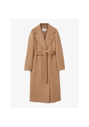 Womens Reiss Lucia Double-Breasted Regular-Fit Wool-Blend Coat