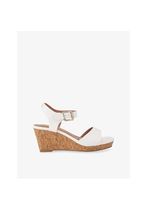 Womens Carvela Sadie Stud-Embellished Leather Wedge Sandals