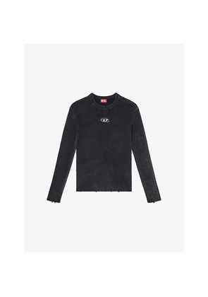 Mens Diesel K-Darin-D Brand-Plaque Cotton Jumper