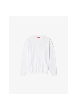 Mens Diesel S-Mart-Bigoval Brand-Embossed Cotton-Jersey Sweatshirt
